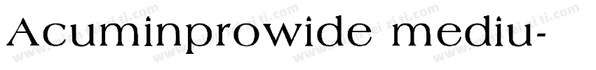 Acuminprowide mediu字体转换